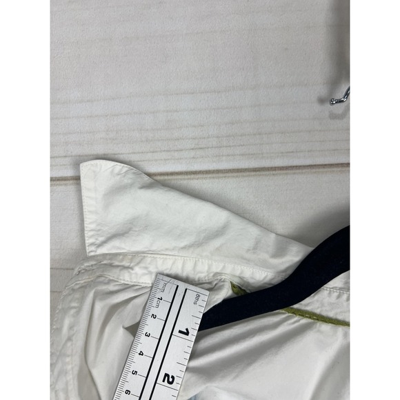 Maeve Anthropologie Shirt Womens XL White Lemon Embroidered Button Front - Picture 4 of 9